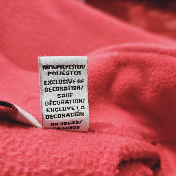 Izod Performance X Women's Coral/Red Black Fleece 1/4 Zip Pull On Medium - Picture 4 of 5